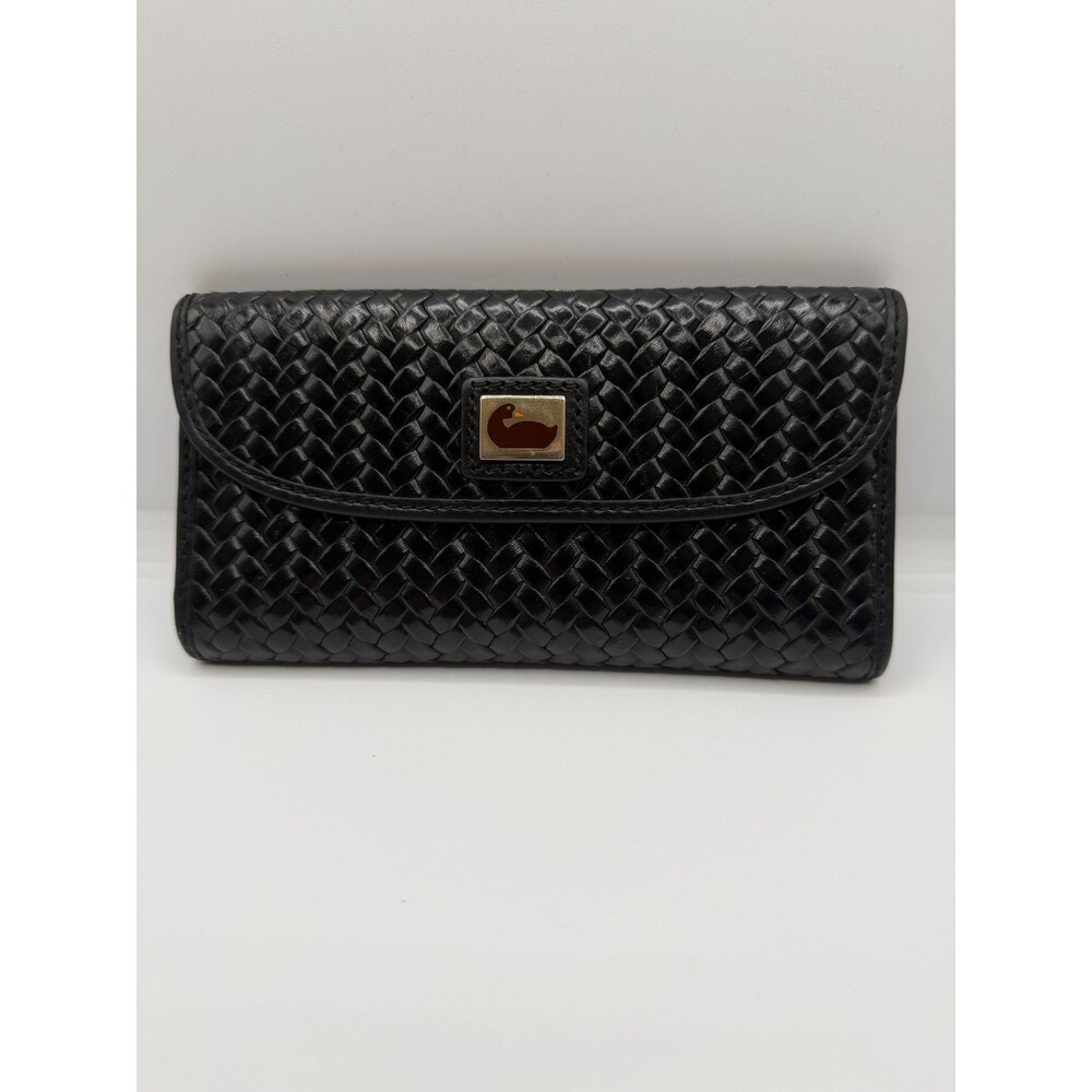 DOONEY & BOURKE LEATHER CAMDEN WOVEN CLUTCH WALLET